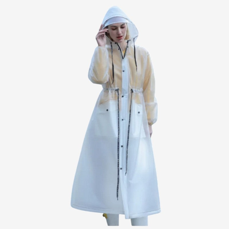 Veronica – Pelerină de ploaie cu mâneci lungi, nasturi și buzunare
