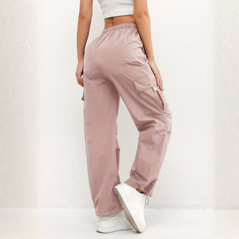 Women's Wide Leg Trousers With Multi Pockets