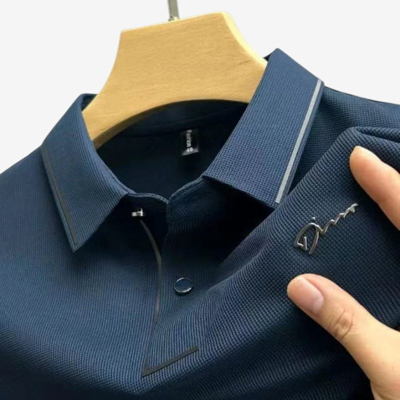 Logan – Polo à manches courtes imprimé avec col à boutons | Confort léger et ajusté | Style décontracté quotidien | Tailles M–4XL