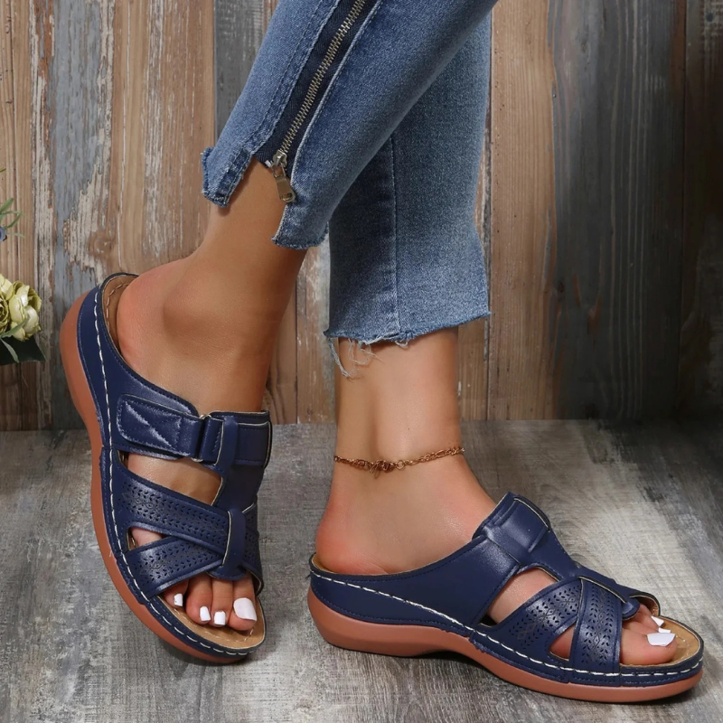 Women’s Wedge Sandals with Open Toe and Adjustable Strap