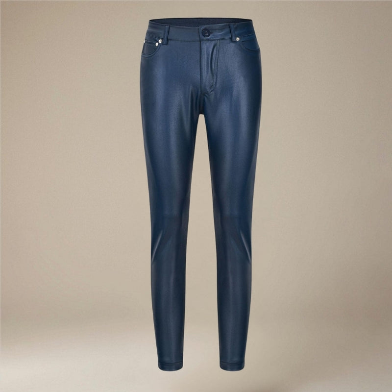 Elijah - High-Waisted Pants with Button Closure & Side Pockets | Structured Fit | Easy On/Off | Sizes S–3XL | Red, Blue, Black