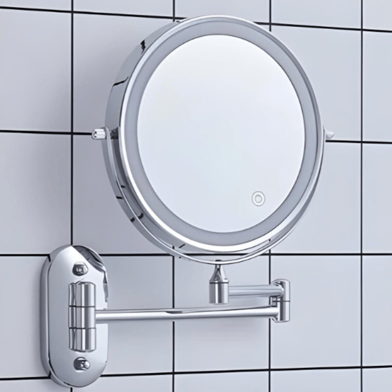 Reflecton - Wall-Mounted LED Makeup Mirror with Double-Sided Magnifying Design