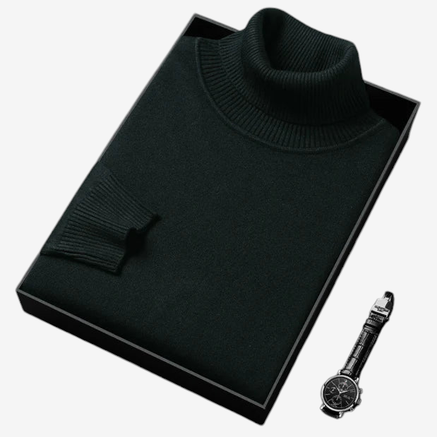RibTurtle – Turtleneck Sweater with Ribbed Collar and Cuffs