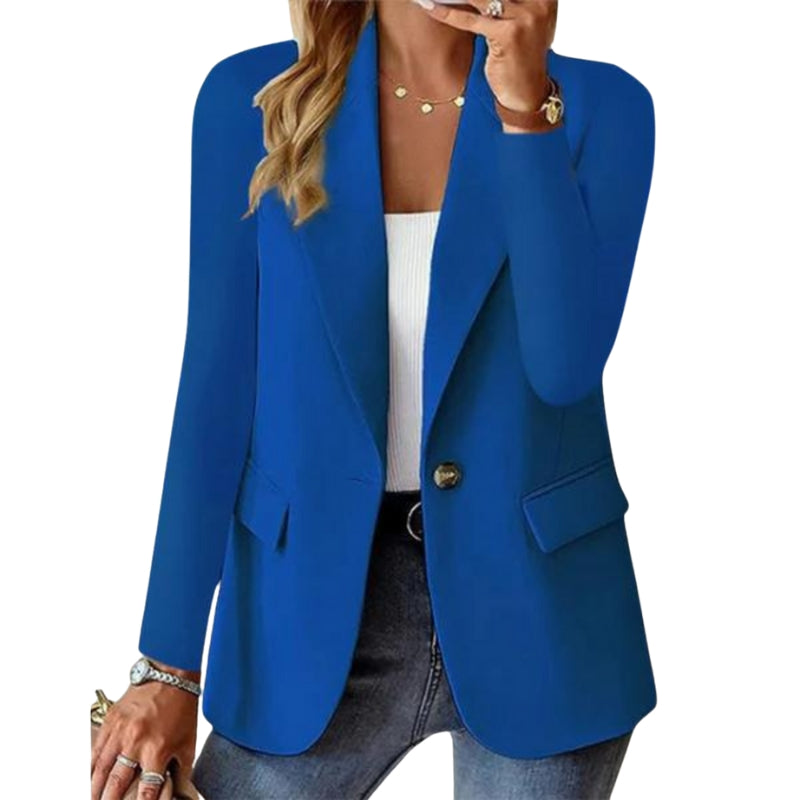 Shirley – Modern Single-Button Blazer with Functional Pockets