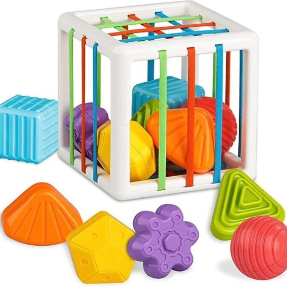 SortiCube – Cube de tri de formes avec blocs colorés pour développement des compétences motrices