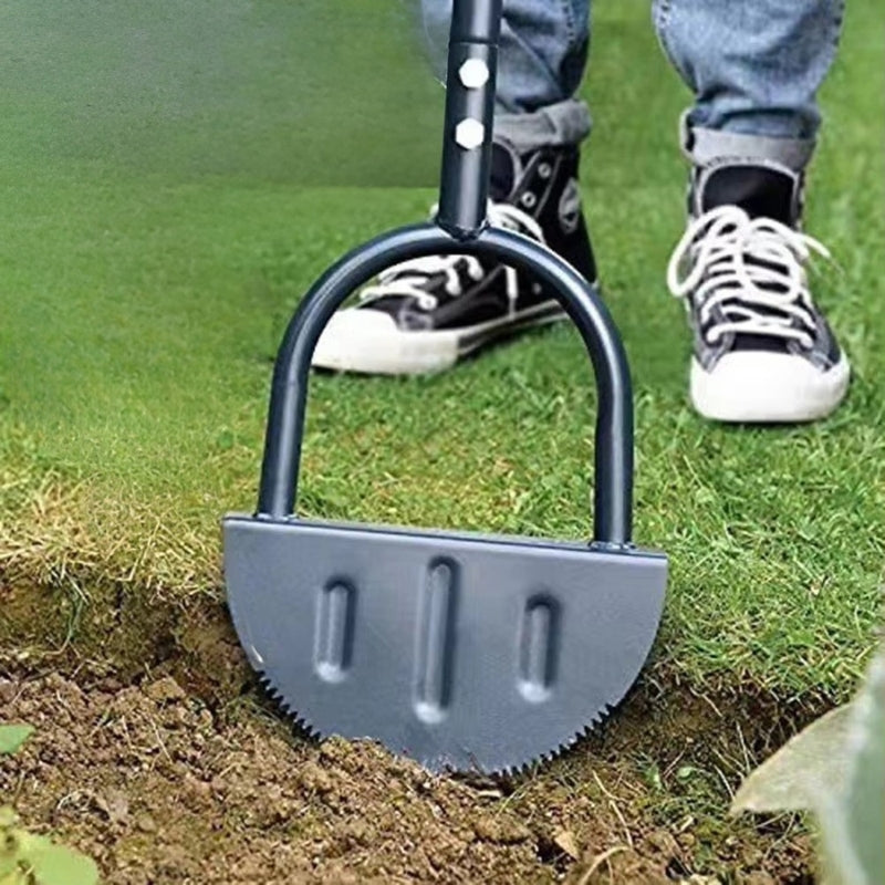 EdgeMaster - Outil pour bordures de jardin avec poignée et design en demi-lune