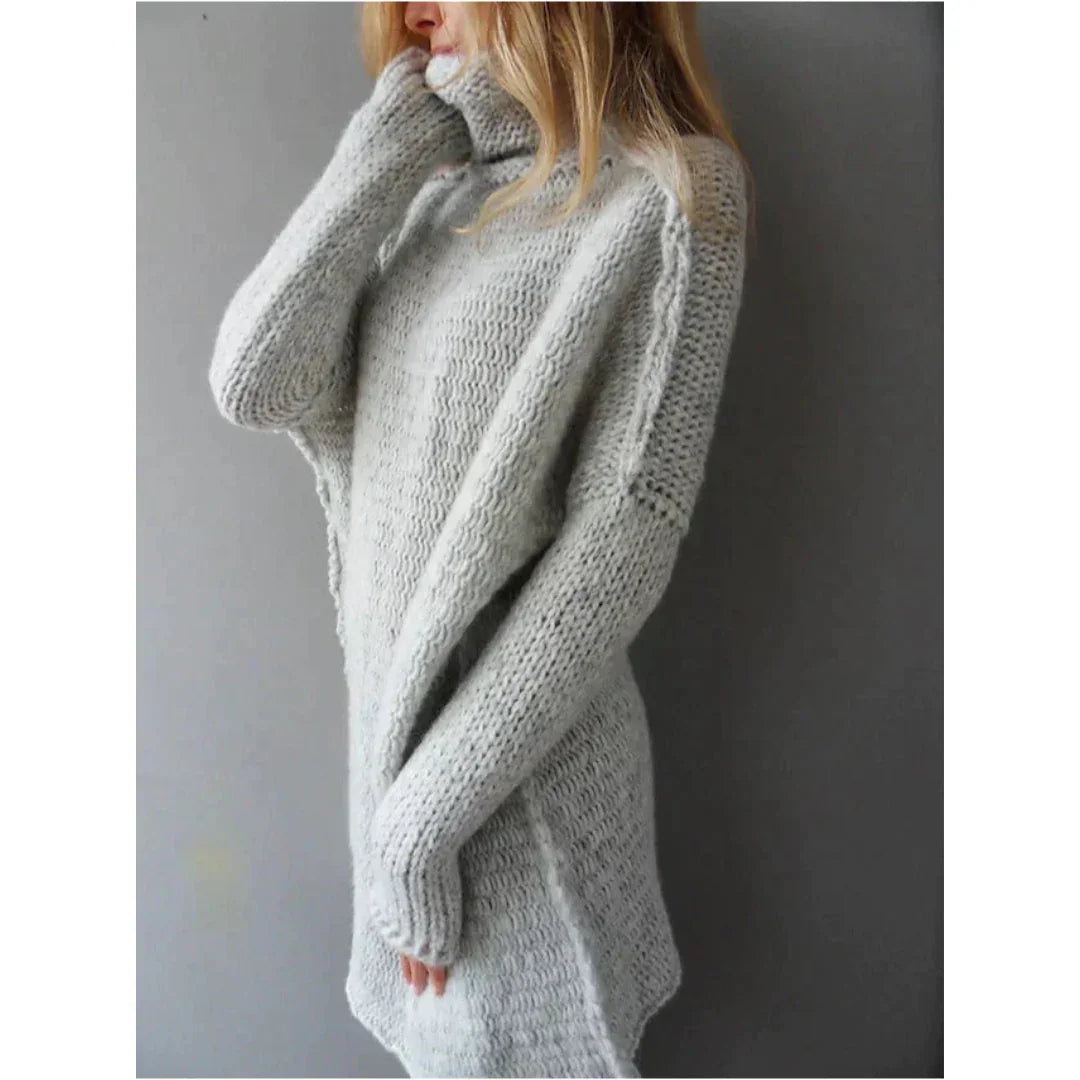 ChunkyTurt – Maglione a collo alto oversize, lungo come una tunica
