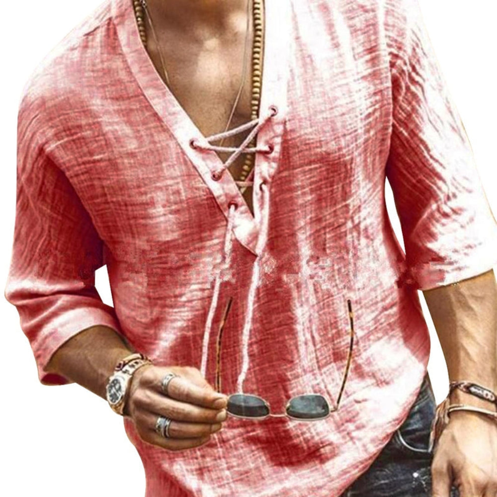 Kay – Relaxed shirt with open neckline and long sleeves