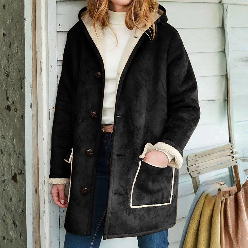 Bella - Manteau à manches longues avec fermeture à boutons