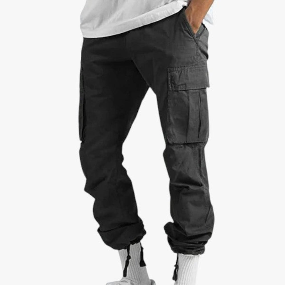 Leo - Pantaloni cargo eleganti con tasche laterali e vestibilità sagomata