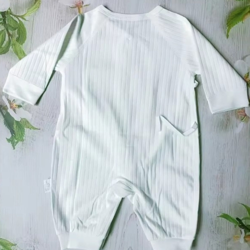 TinySteps - Salopetă pentru bebeluși cu mâneci lungi și detalii tricotate