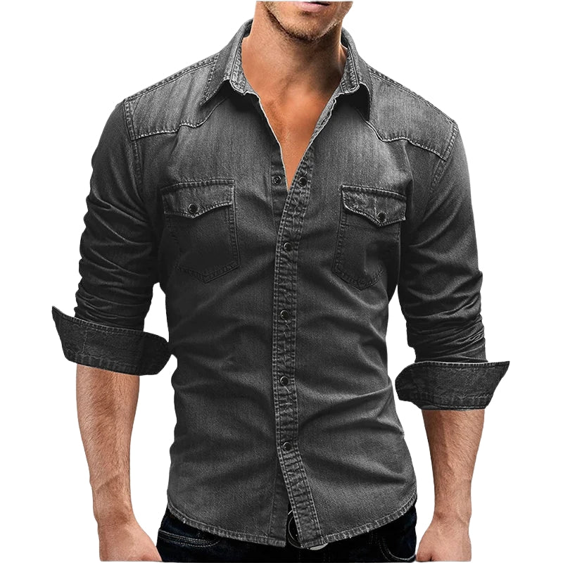Christopher – Camicia Classica con Tasche sul Petto e Colletto Risvoltato