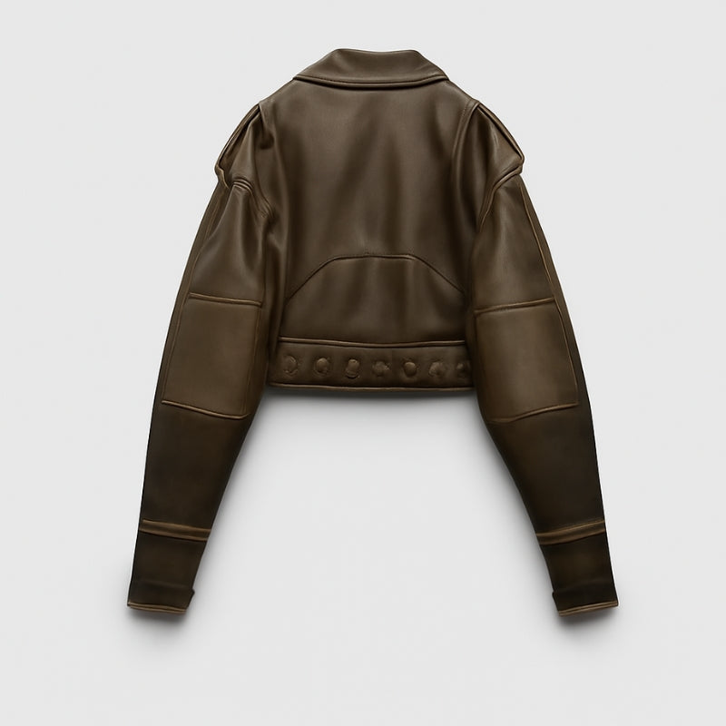 Hannah - Cappotto con Maniche Lunghe, Chiusura a Zip e Fascia in Vita