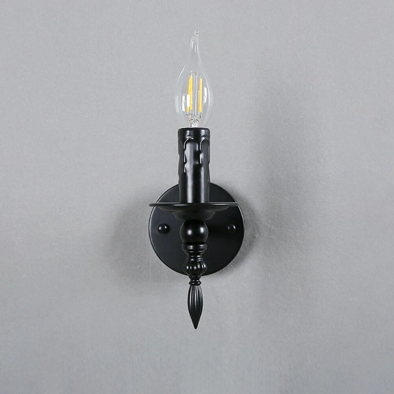 NoirGlow – Applique murale en forme de bougie avec design classique