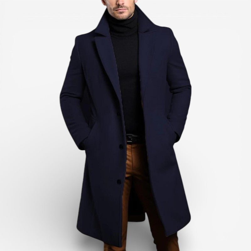 Men’s Notched-Collar Trench Coat