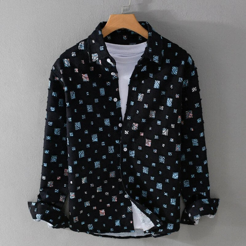 Mark – Shirt with Long Sleeves, Button Closure, and Turned-Down Collar