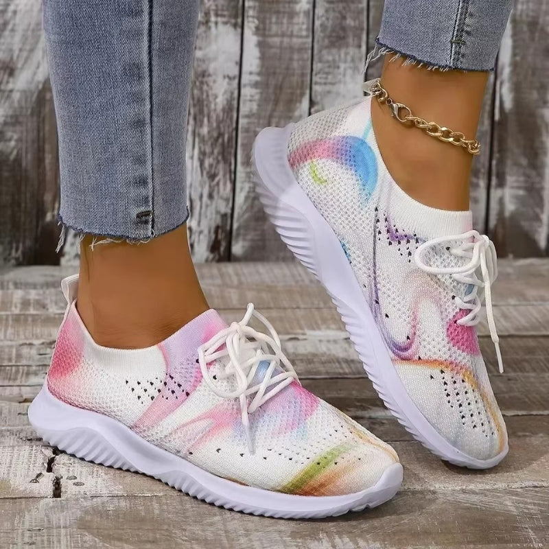 Bente – Pantofi sport cu vârf rotund, talpă antiderapantă și șireturi
