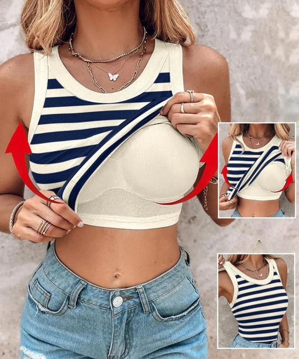 Emily - Elegante canotta slim fit con reggiseno integrato