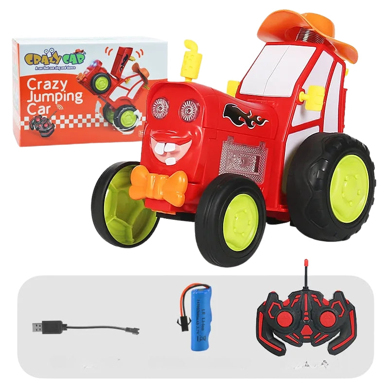 ZynoSpark – Jumping RC stunt car with music, lights, and upright motion game