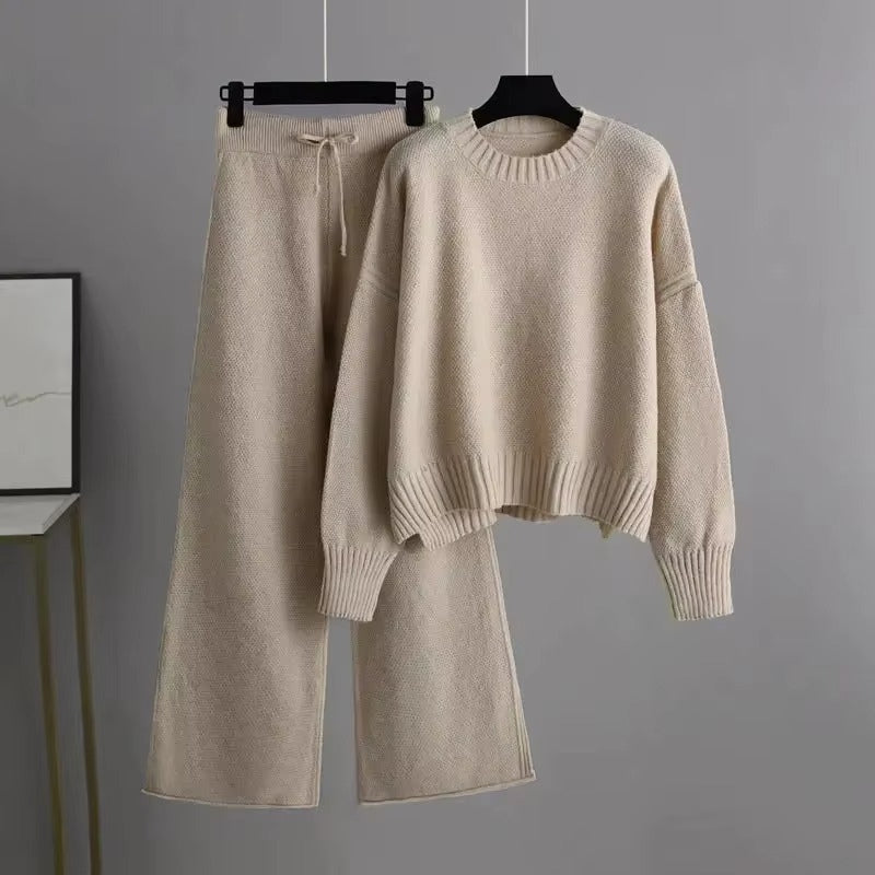 Patricia – Set două piese cu pulover cu mâneci lungi și pantaloni largi