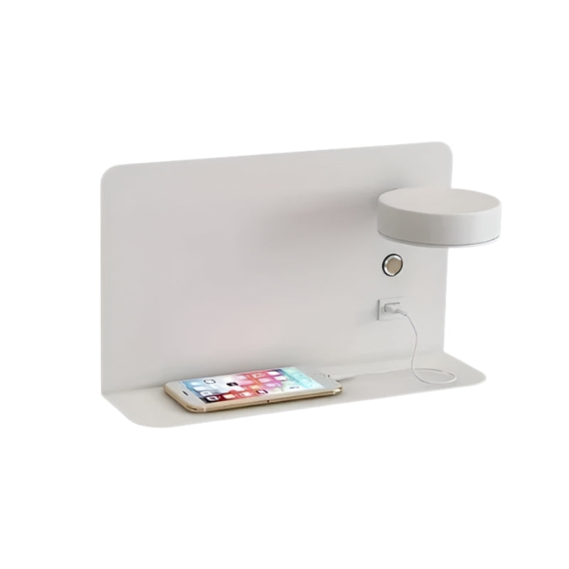 DazzleShelf – Lampe de chevet minimaliste rechargeable avec étagère et port USB