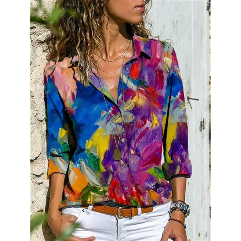 Hazel – Classic Long-Sleeve Shirt with Traditional Design and Button Details