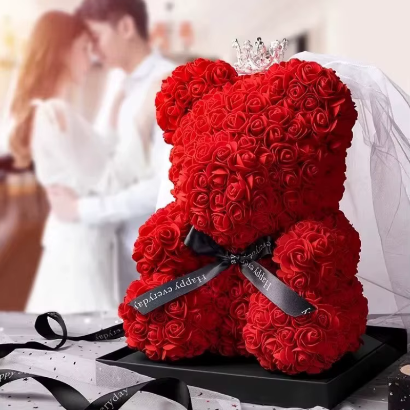 Regalo per la Festa della Mamma | Orsetto di Rose per Decorazione