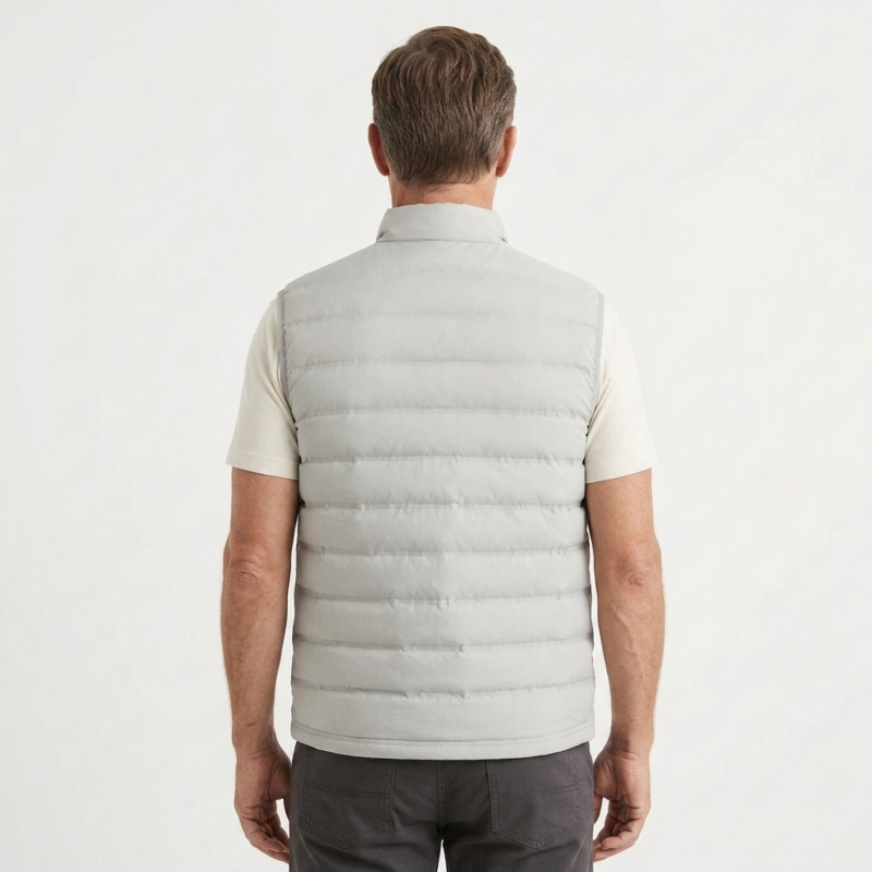 Gilet senza maniche da uomo con cerniera frontale