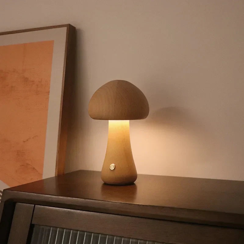 MushGlow – Lampada da Tavolo LED con Interruttore Touch e Design Ispirato a Fungo