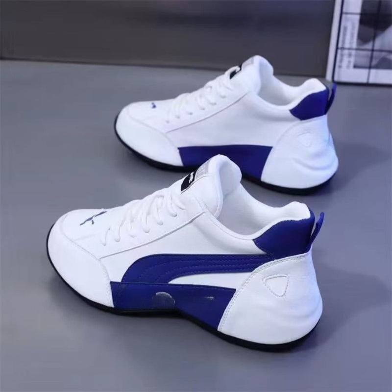 StepEase – Sneakers met Ronde Neus Slip On Ontwerp en Vetersluiting