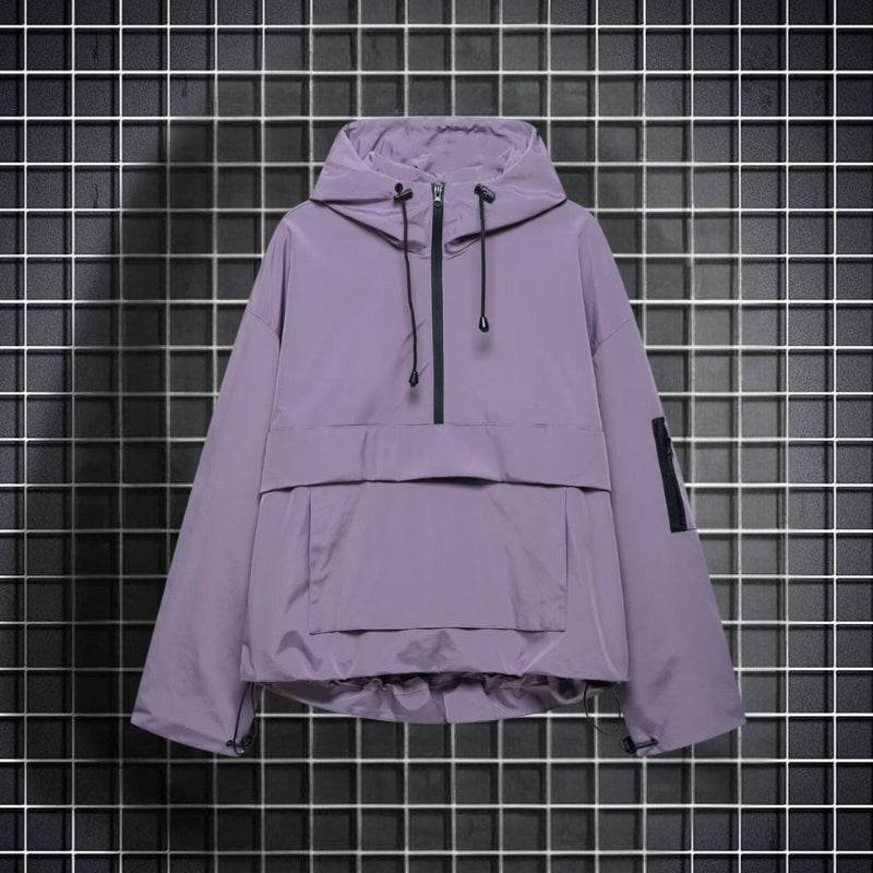 Clover – Long Sleeve Hooded Jacket With Zipper And Pockets