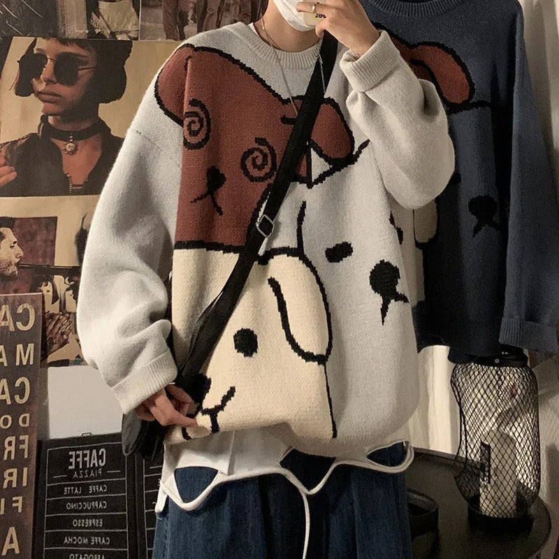 Willem - Long sleeve oversized sweater with crew neck