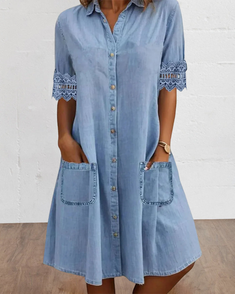LaceCharm™ - Robe Chic Avec Poches Pratiques