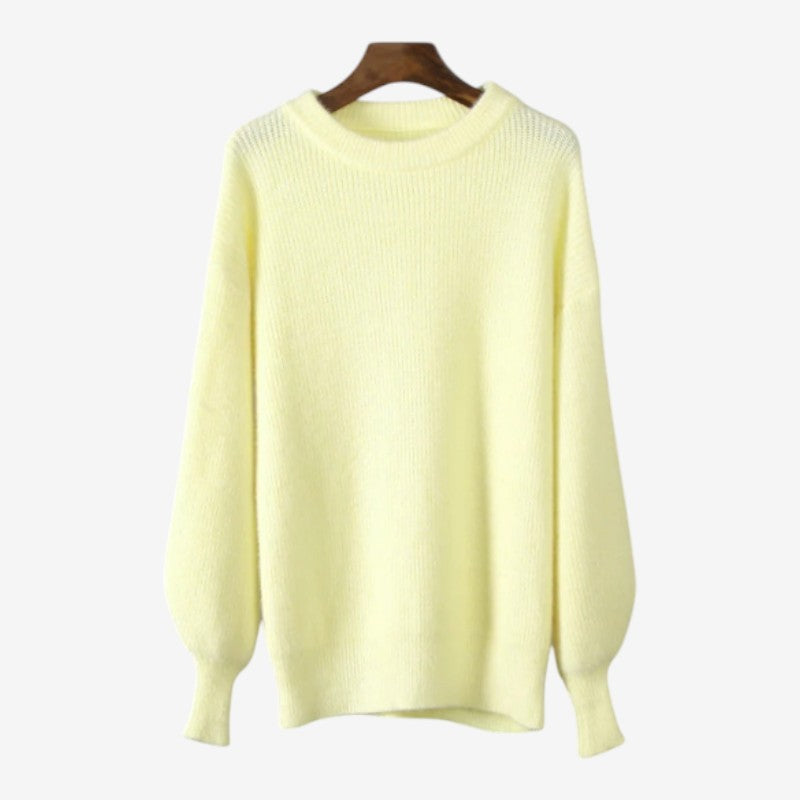 Maya – oversize’owy sweter z długimi rękawami i okrągłym dekoltem