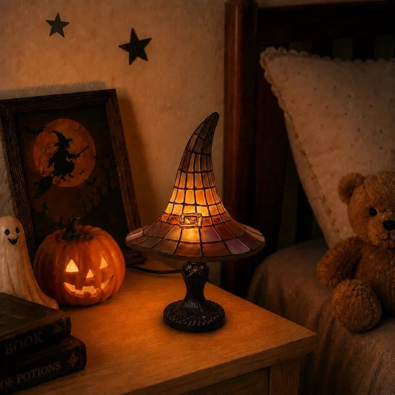 LumaMosaic - Stolová lampa s mozaikovým tienidlom a živicovou podstavou