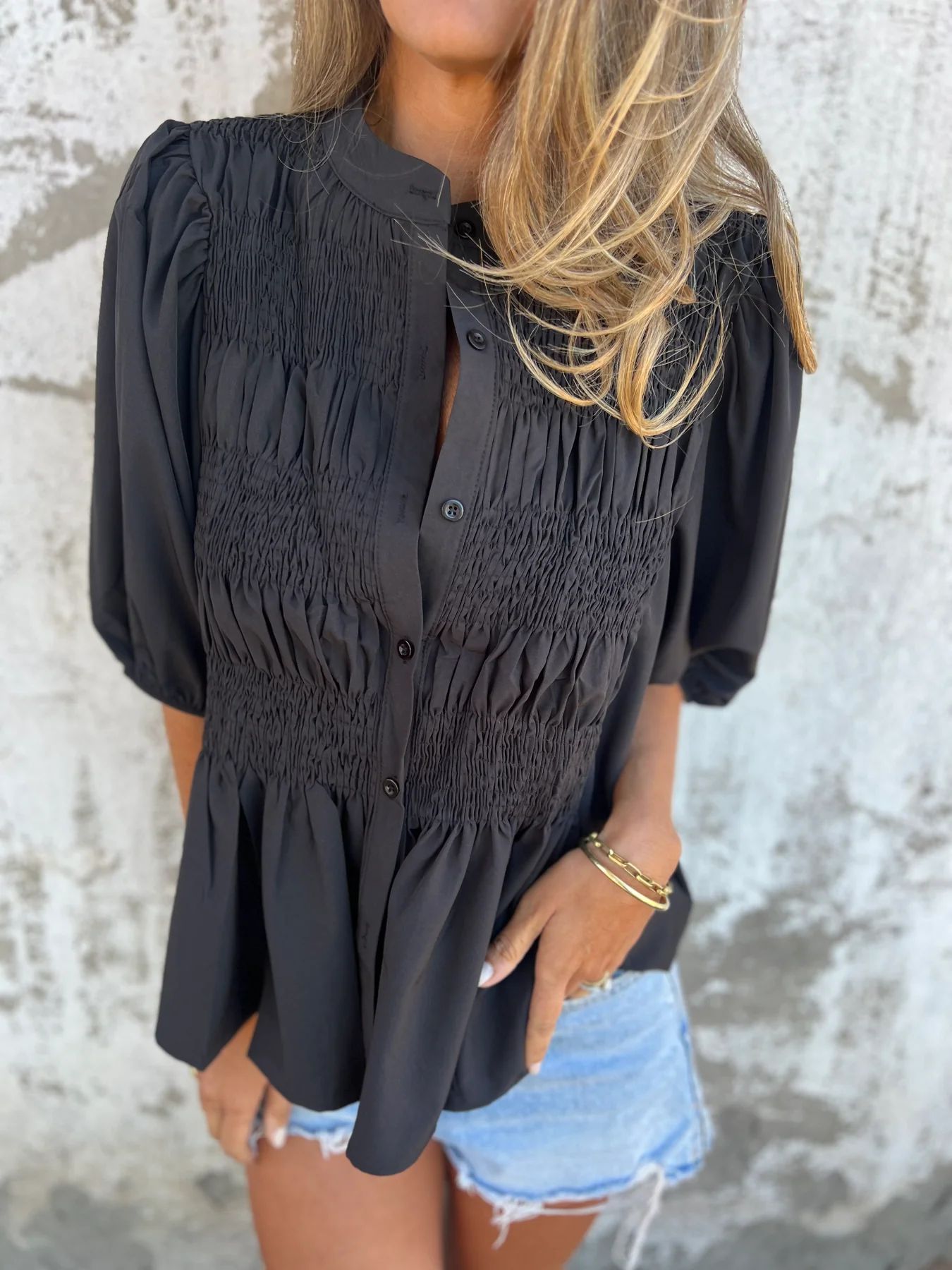 Olivia - Loose T-Shirt with Round Neck and Short Sleeves
