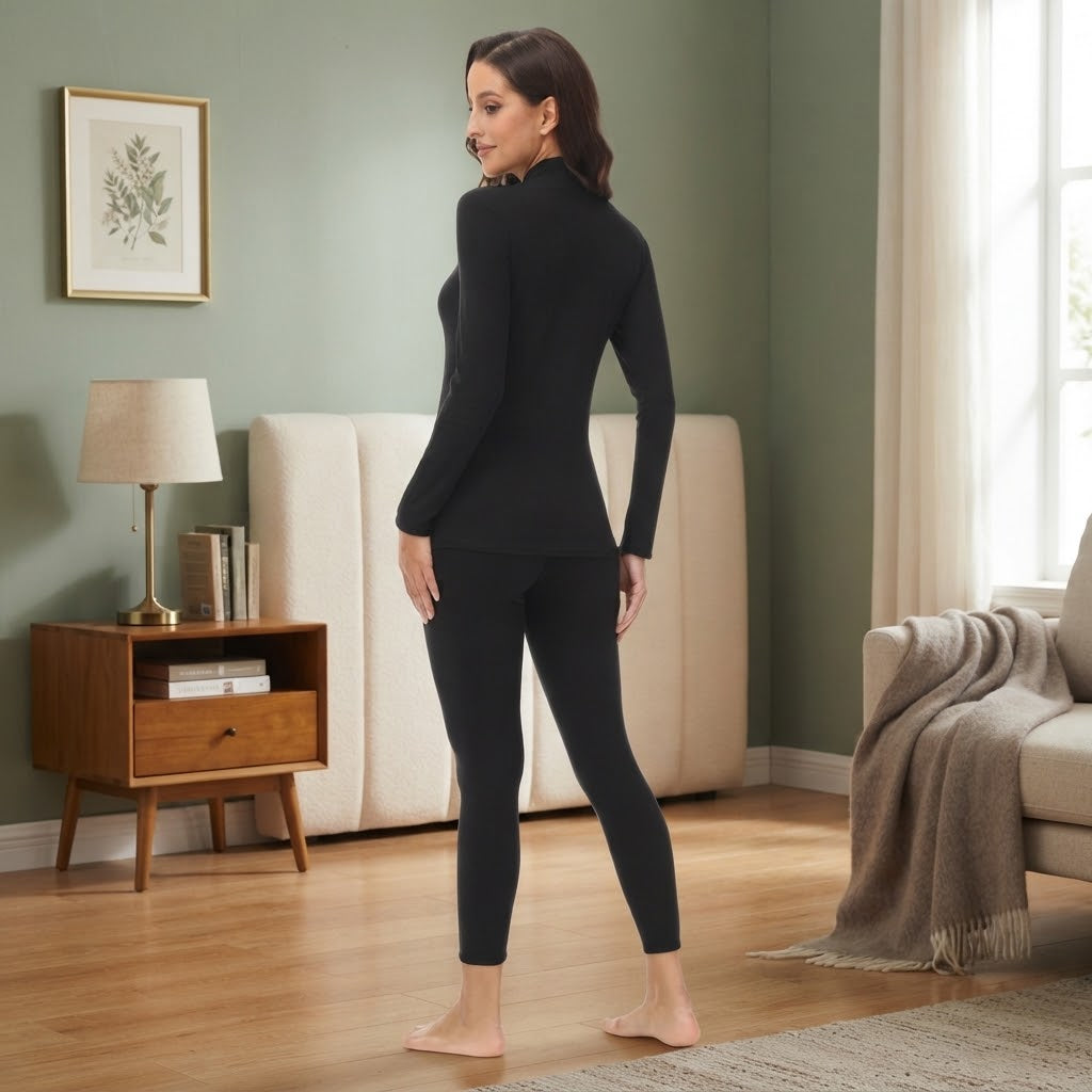 Ensemble thermique WarmBase pour femme avec haut à manches longues et leggings