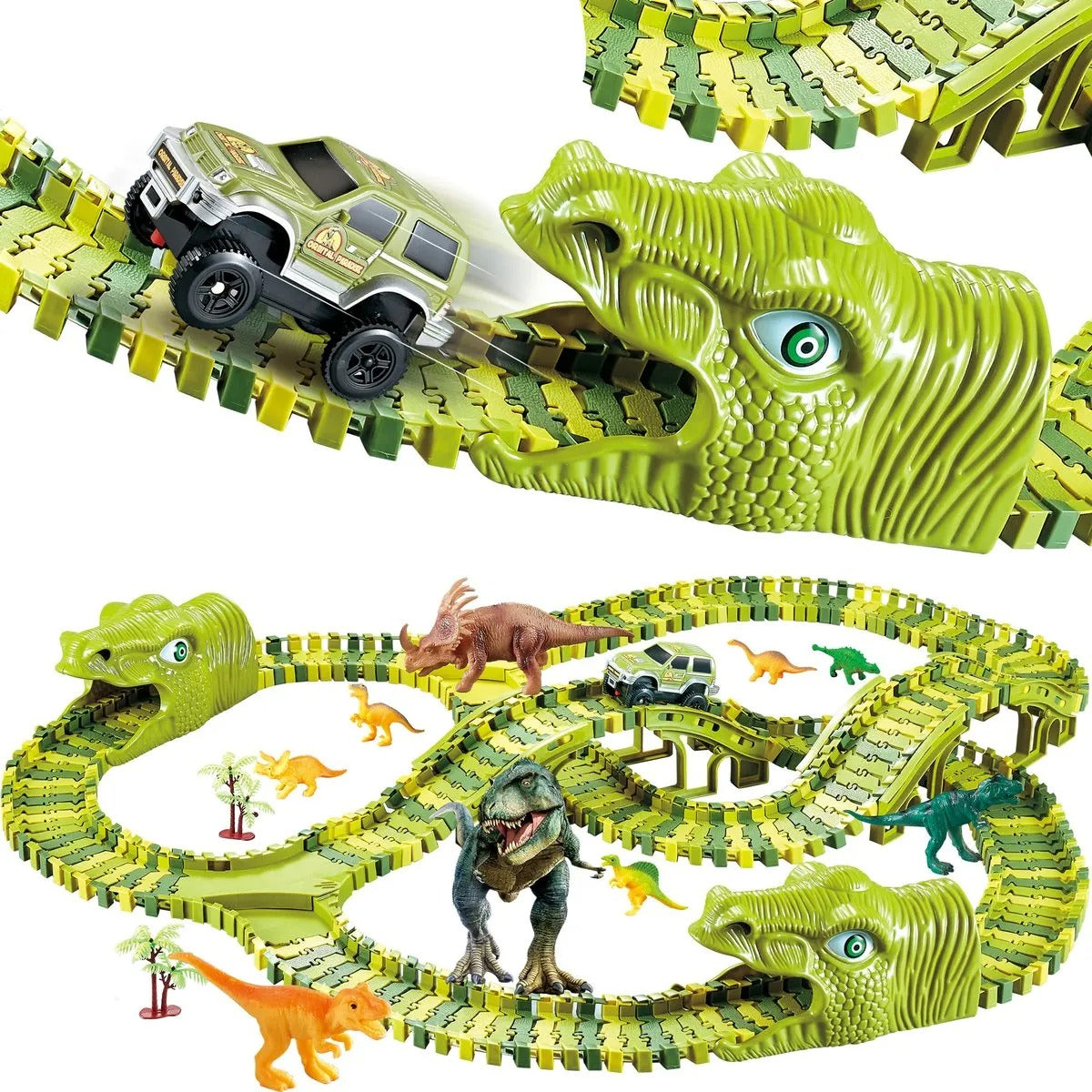 DinoTrack - Dino Wyścigowa Przygoda z interaktywnymi akcesoriami dla niekończącej się zabawy