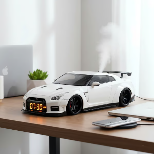 Gearglow - Réveil numérique avec affichage LED et sons de moteur simulés