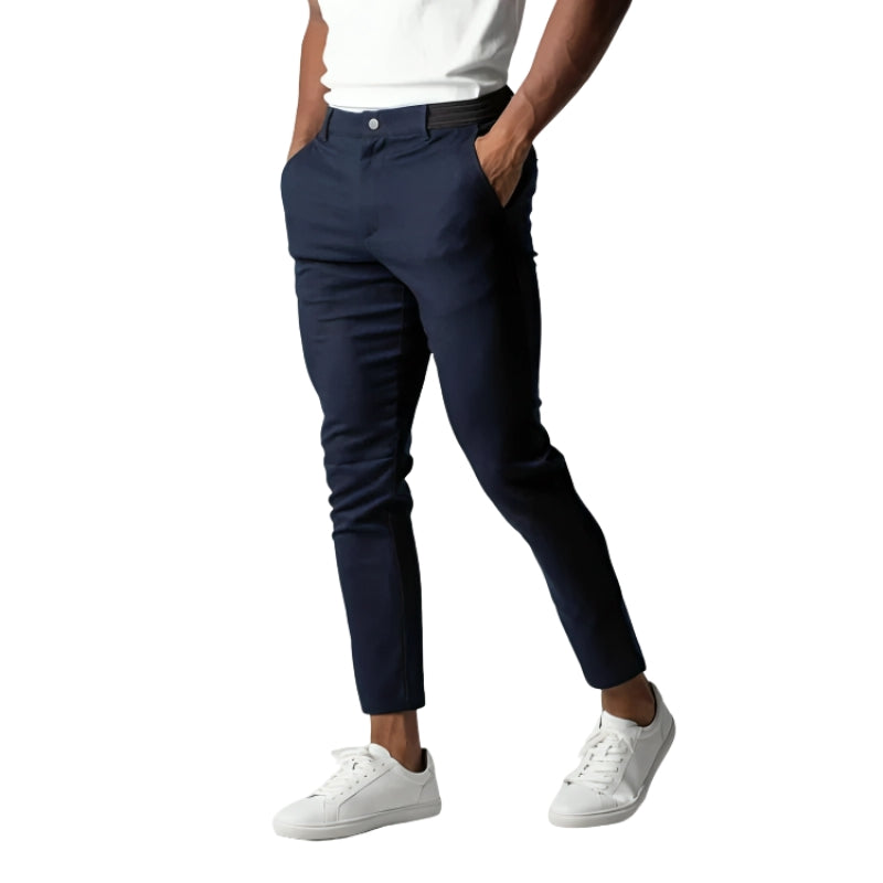 Max – Slim Fit Pants with Elastic Waistband and Practical Pockets