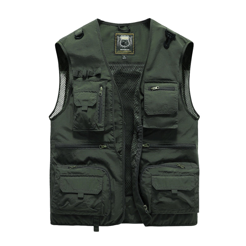 Toby – Lightweight outdoor vest with multiple pockets and zipper closure