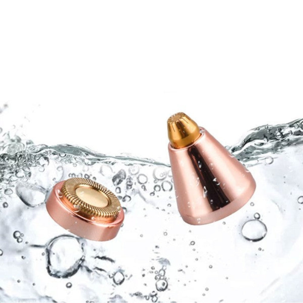 GlowTrim - 2-in-1 gezichtshaarverwijderaar met compacte beautytool voor een gladde huid en nauwkeurige wenkbrauwvormgeving