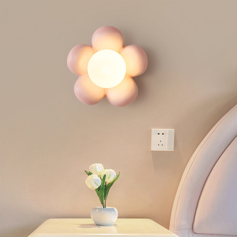 OakGlow – Applique murale en bois avec abat-jour en verre et finition en résine