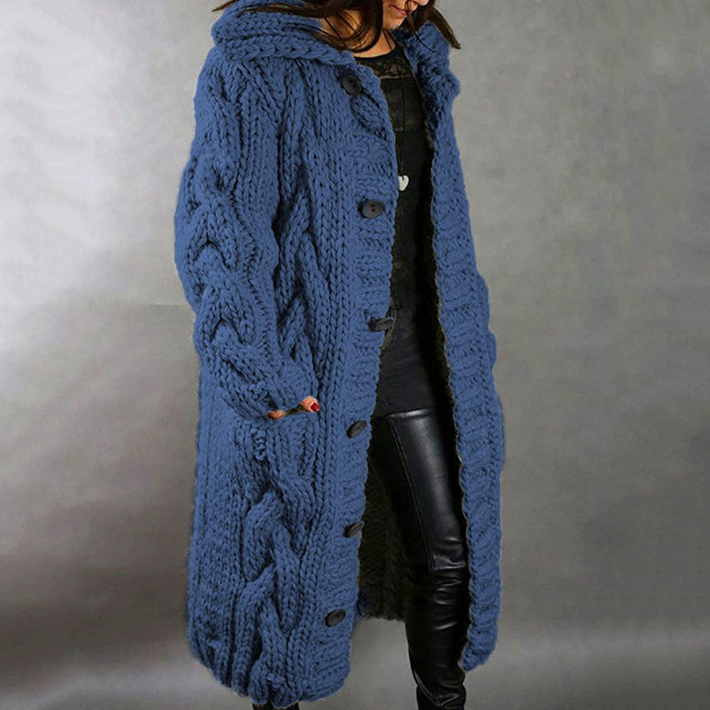 Poppy - Long Sleeve Oversized Cardigan with Button Closure
