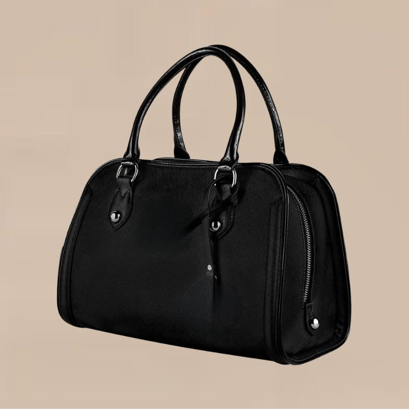Borsa strutturata da donna con doppia cerniera