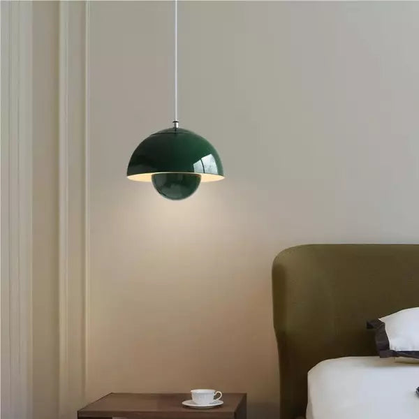 AuraSphere - Nowoczesna lampa wisząca z warstwowym wzorem i centralnym kulistym akcentem