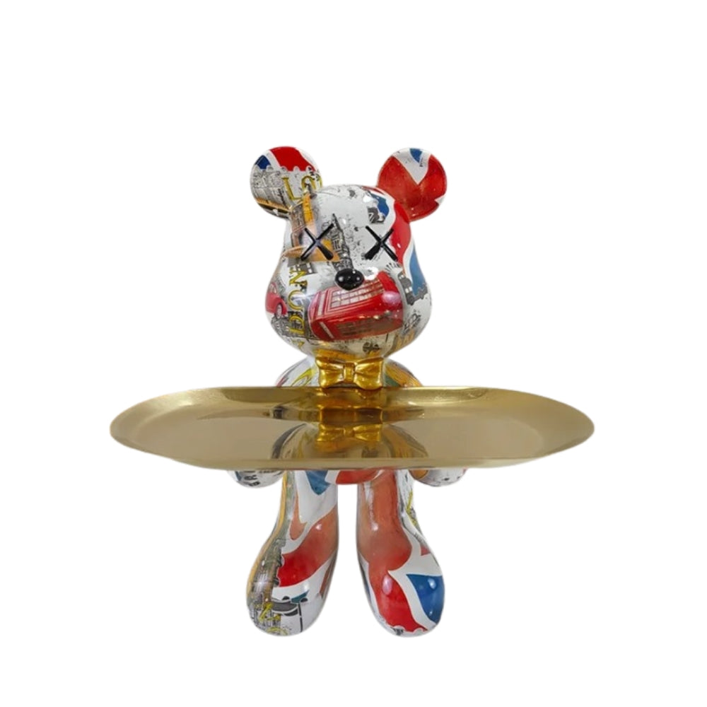 MuseBears - Scultura decorativa artigianale a vassoio per riporre piccoli oggetti