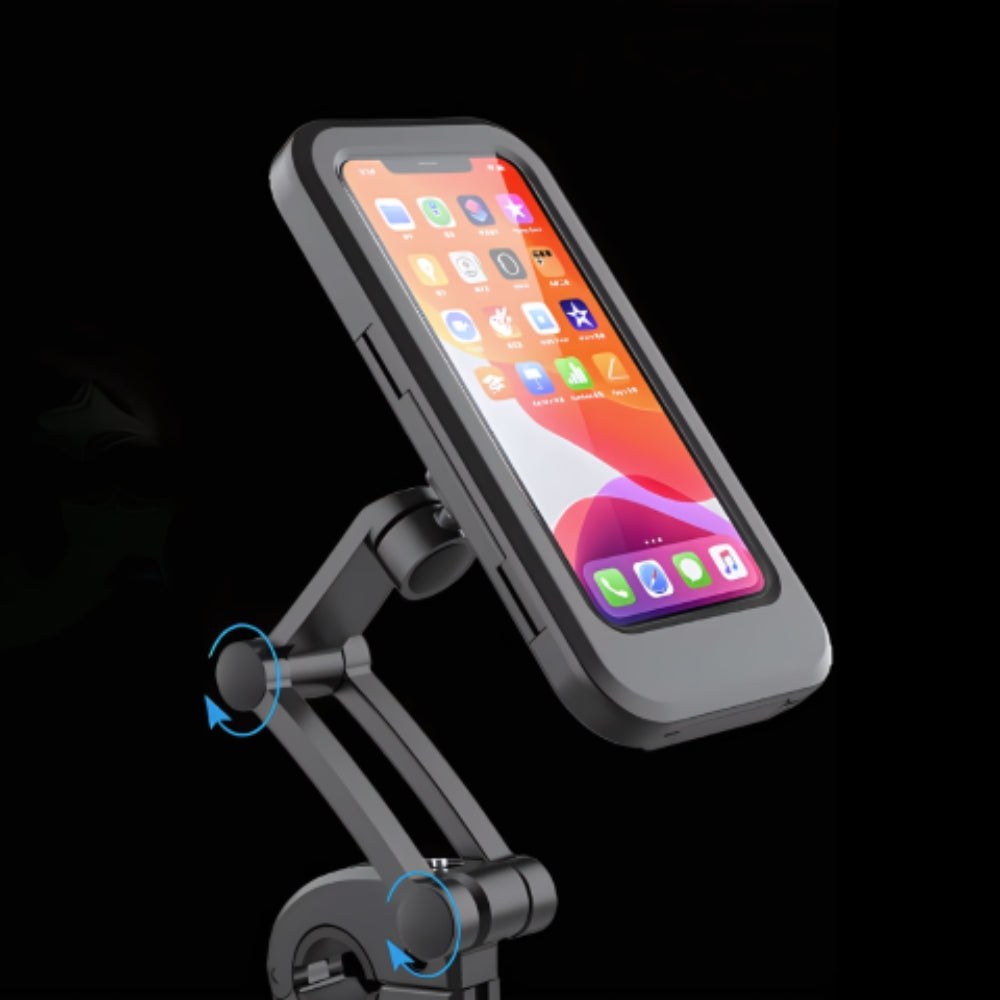 GearHold - Supporto impermeabile per telefono GPS con visione a 360° e fissaggio sicuro al manubrio