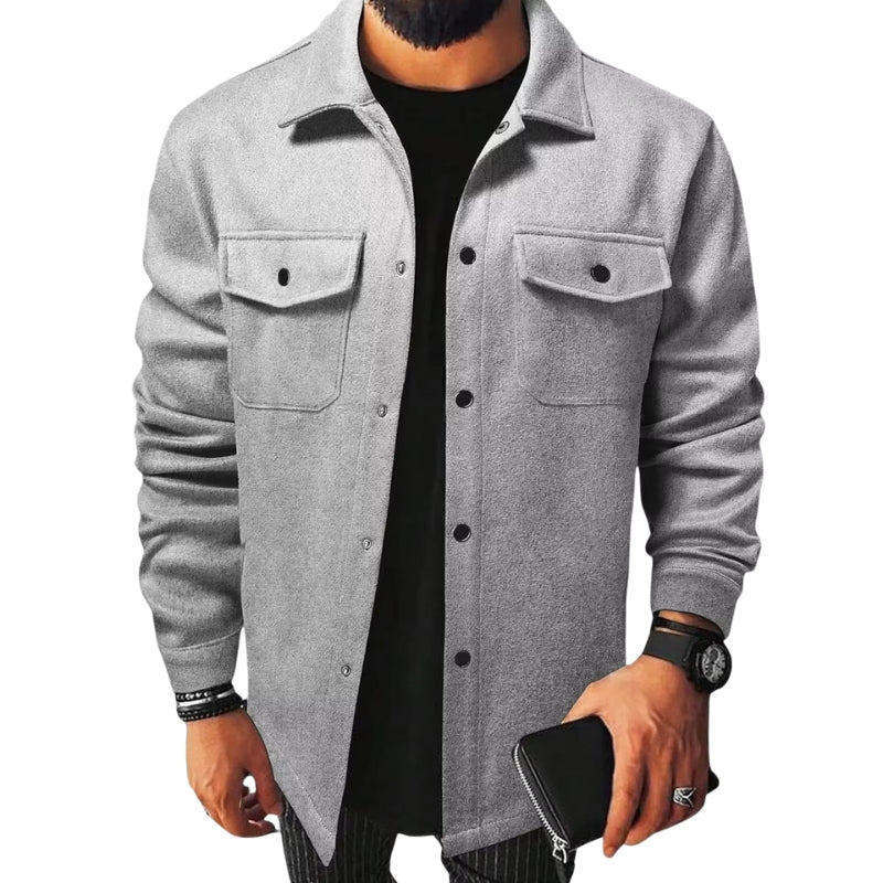 Xander – Chemise-Veste Moderne à Manches Longues avec Poches