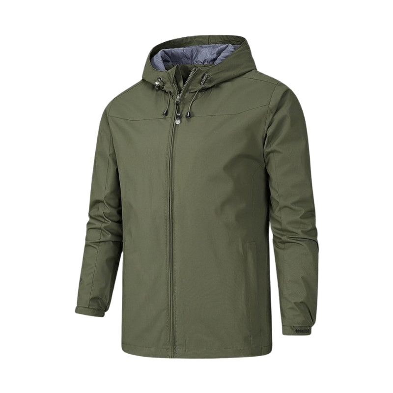 Ryan - Waterproof Jacket with Adjustable Hood and Zipper Closure